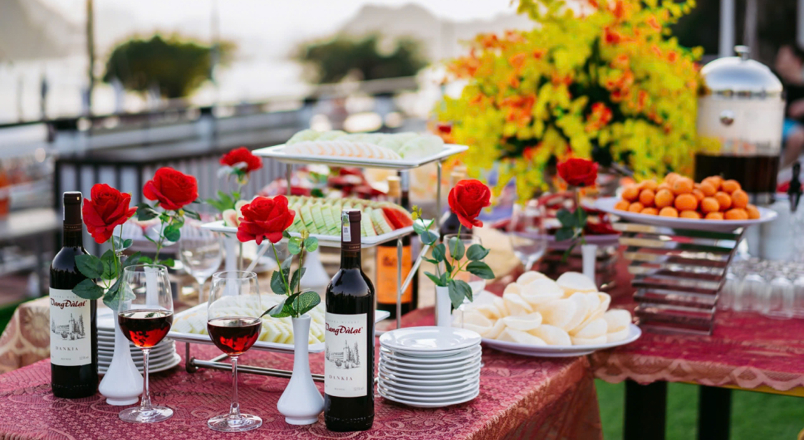 Sunset party on Halong Odyssey Cruise.